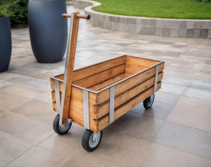 DIY Wood Wagon Cart Plan: Rustic Garden & Utility Cart (PDF Download ...