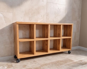Bookshelf Rolling Cubbies Plan: Woodworking Plans (PDF Download)