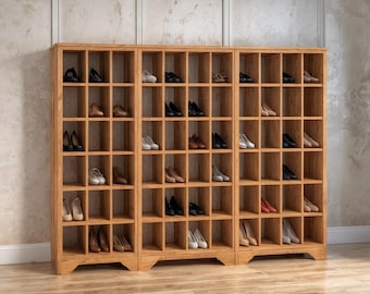 Tall Shoe Storage Shelf Plan with Cabinet (Digital PDF Download)