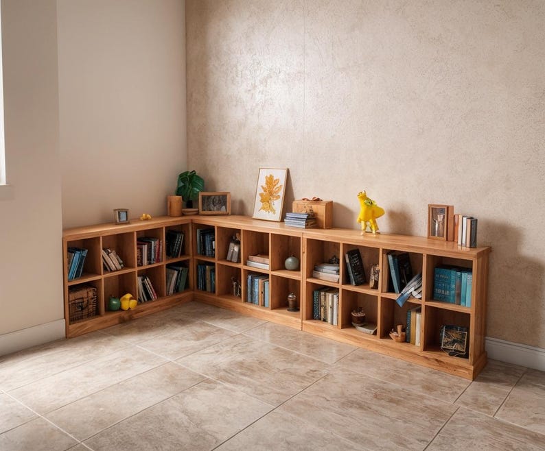 Corner Bookshelf Plans: Cubby Storage, Step-by-step (PDF Download) (63 ...