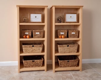 Tall 4-Shelf Bookcase Plans: DIY Rustic Wooden Bookshelf (PDF Download)
