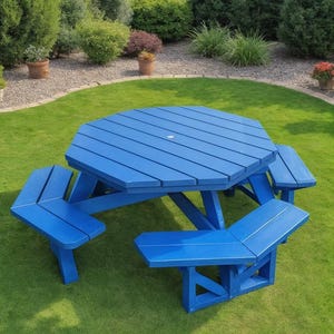 Octagon Picnic Table Build Plans: 8-Person DIY Woodworking (PDF Download)