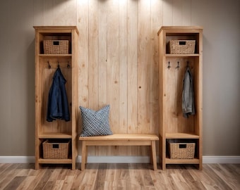 Single Mudroom Locker Cabinet Plan: DIY Woodworking (PDF Download)