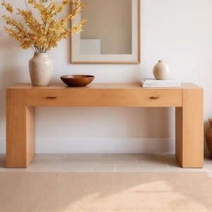 Modern Beam Console Table Plan: DIY Woodworking (Digital Download, 72x16x30 inches)
