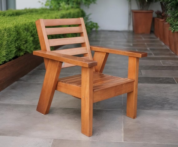 Modern Outdoor Chair Plan: Garden Chair, Patio Furniture, Woodworking Plans (PDF Download)
