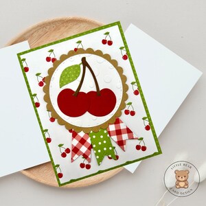 Carte d'anniversaire cerises, Carte fête des mères, Penser à vous, Carte de remerciement, Carte mignonne, Carte de voeux cerise