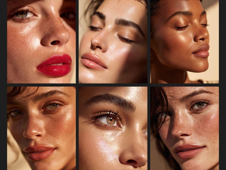 Natural Beauty Stock Photo Bundle: 50 Glowy Skincare & Makeup Images for Marketing (High-Resolution JPG) image 6