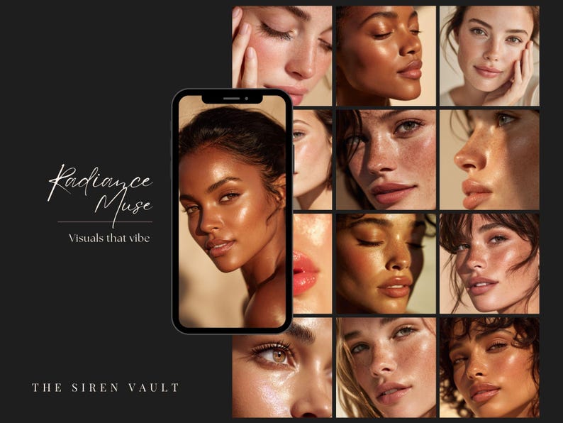 Natural Beauty Stock Photo Bundle: 50 Glowy Skincare & Makeup Images for Marketing (High-Resolution JPG) image 10