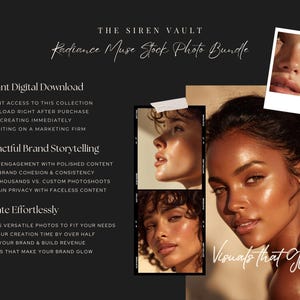 Natural Beauty Stock Photo Bundle: 50 Glowy Skincare & Makeup Images for Marketing (High-Resolution JPG) image 2