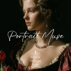 Renässanskvinna, stockfoto: Målerisk modell, redaktionellt porträtt, konst, stockfotografi (högupplöst JPG)