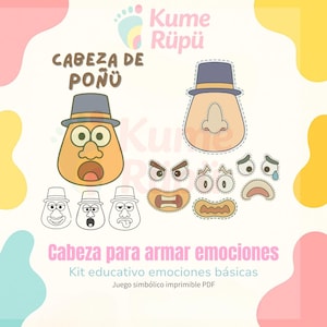 Emotions for Children | Printable Symbolic Play PDF | Basic Emotions Educational Kit | Emotion Assembly Brain