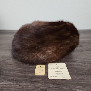 Vintage Gus Mayer Mink Fur Hat Brown Mink Fur Special Occasion Vintage Hats for Women for sale | eBay main image 2