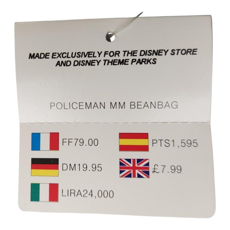Vintage neue mit Etikett Disney Store Polizist Micky Maus Plüsch British Bobby 10 in Bild 7