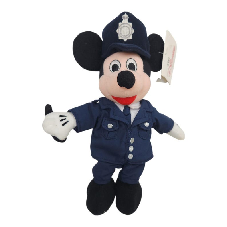 Vintage neue mit Etikett Disney Store Polizist Micky Maus Plüsch British Bobby 10 in Bild 1