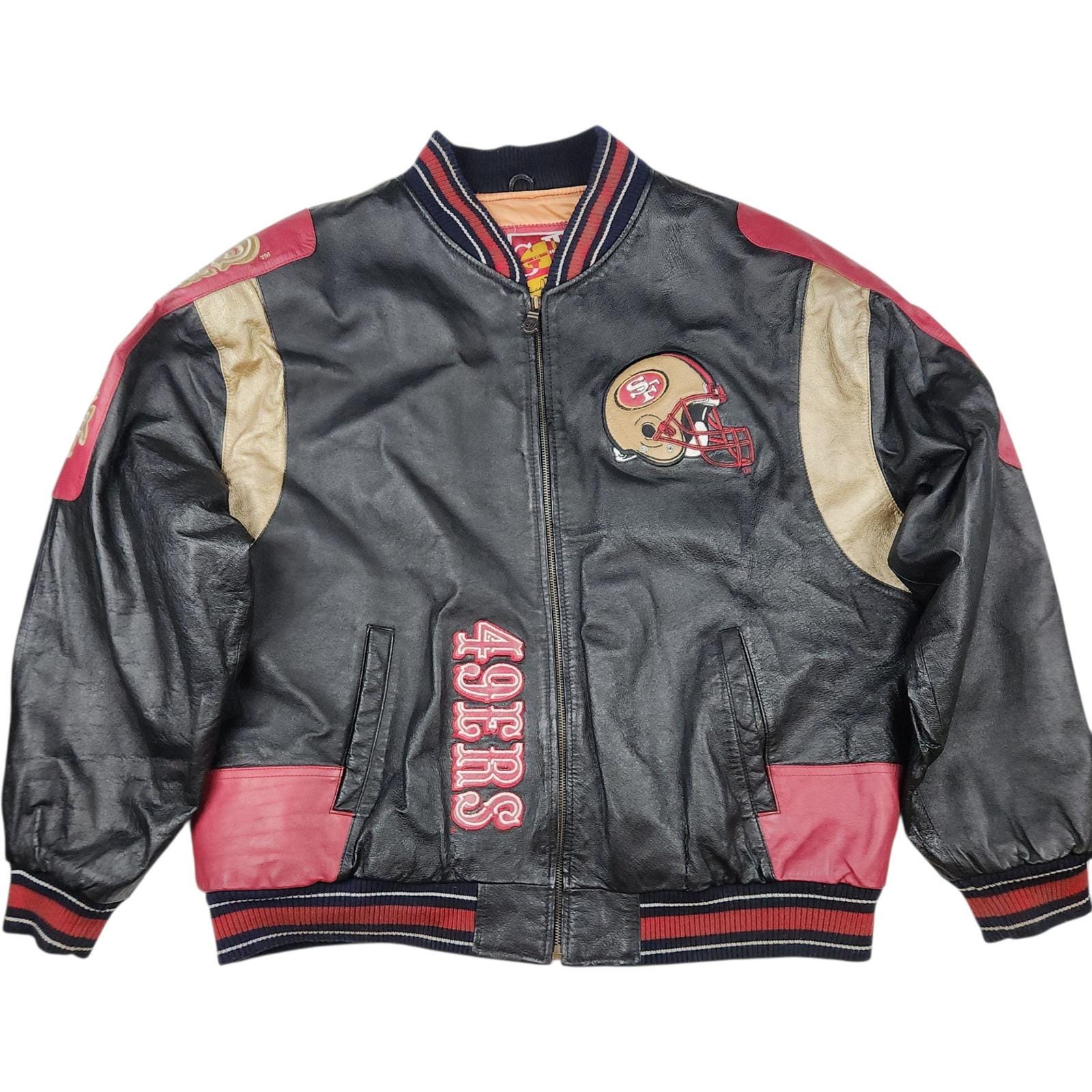 49ers leather jacket - Etsy 日本