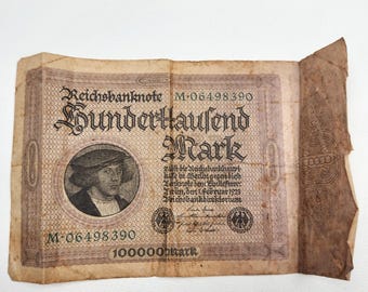 1922 年ドイツ帝国紙幣 10,000 マルク小額紙幣、未流通紙幣 - Etsy 日本