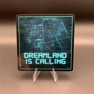 Dreamland Is Calling Sticker – Area 51 Aesthetic, Retro Radar Map Vinyl Decal, Glitchcore Alien Surveillance Art, UFO Black Site Design