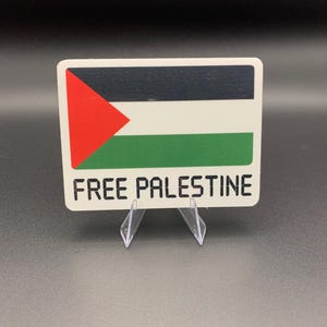 Free Palestine Sticker – Pro-Palestine Vinyl Decal, Solidarity Flag Design, Anti-Zionist Political Sticker, Resist Occupation Art
