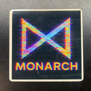 MONARCH Sticker – Monsterverse Glitch Logo | Godzilla & Kong inspiriert Vinyl Aufkleber | Monsterverse Fanart Kaiju
