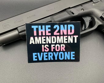 2nd Amendment Pride Sticker – Rainbow Self-Defense LGBTQ Protest Decal | Radical Antifascist Gun Rights