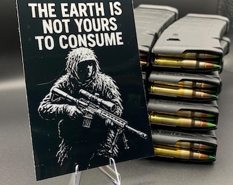 Eco-Defense Sniper Vinyl Sticker: Environmental Activism