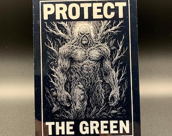 Swamp Thing Protect The Green Sticker – Eco Defense Horror Art Decal DC Comics