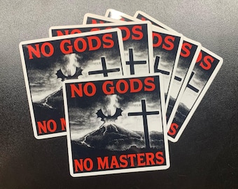 King Ghidorah Anarchist Sticker: Antifascist Godzilla Punk Vinyl Decal