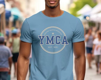 YMCA Kreis Junge Männer Christliche Vereinigung YMCA Jugendzentrum Fitness beim Y Junge Männer Übung Workout Klassisches Design. Digitaler Download