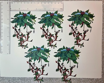 5 Noel Christmas Paper Die cut, card supplies, scrapbooking, paper crafting, greeting cards, journaling, Christmas, Noel
