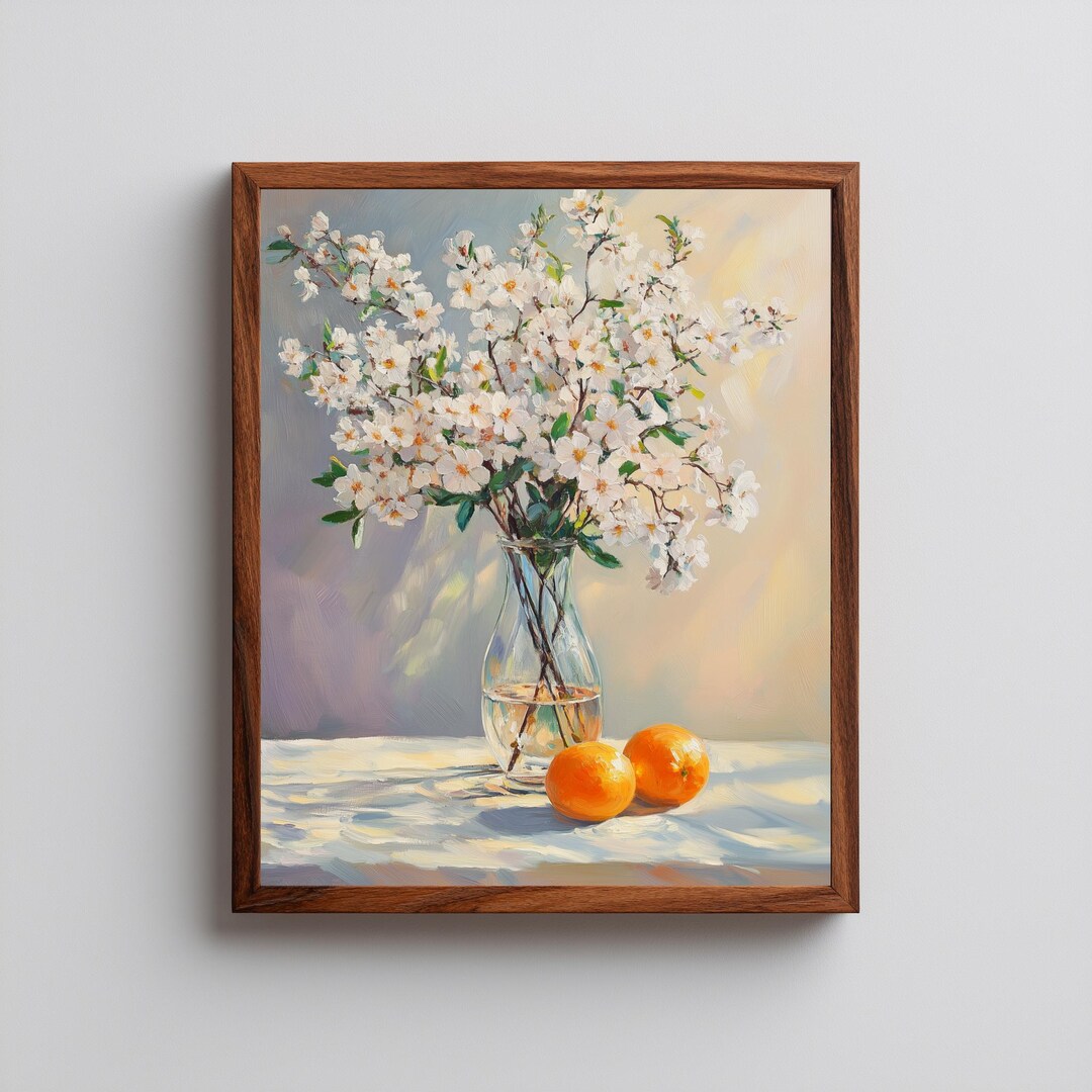 Sunlit Spring Blossom Still Life - Printable Floral Wall Art ...