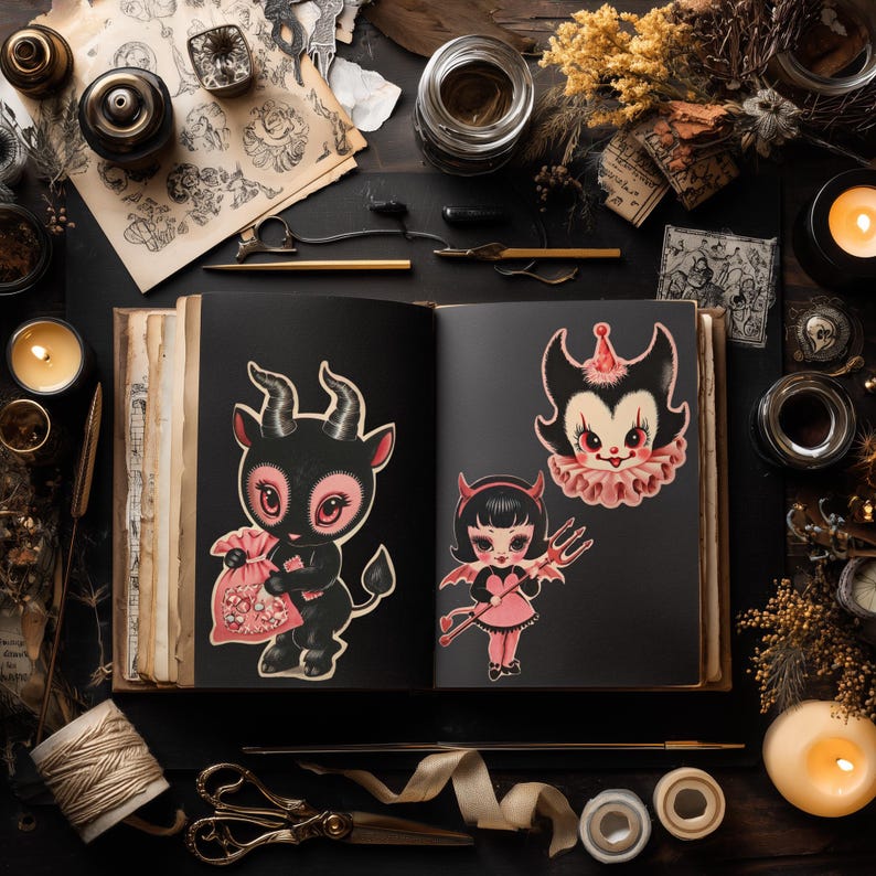 Creepy Cute Baphomet Clipart Pngs - Baby Goat Sticker for Gothic ...