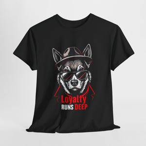 Cool Dog Graphic Tee | Loyalty Deep Unisex Heavy Cotton Tee, Pet Lover Gift, Casual Fashion, Animal Lovers Apparel, Fun T-Shirt