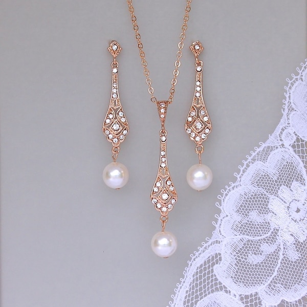 Gold Pearl Jewelry Etsy