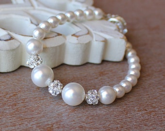 Pearl Earrings and Bracelet