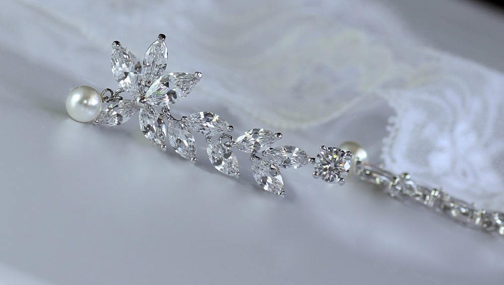 MissRDress perle cintura da sposa cristallo argent... – Vicedeal