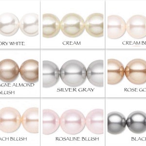 Ivory Pearl Jewelry Set, Pearl Bridal Set, Ivory Bridesmaids Jewelry Set, Pearl Wedding Jewelry Set, SISSY 3 image 8