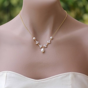 Rose Gold Bridal Set, Rose Gold Jewelry set, Rose Gold Pearl Bridal Set, HAYLEY RGP image 6