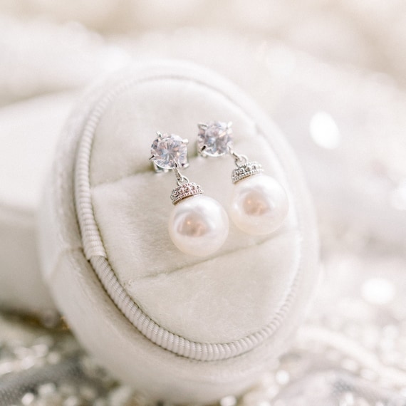 Ivory pearl earrings new arrivals