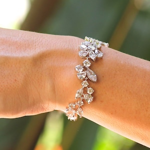 Bridal Bracelet, Crystal Bracelet, Wedding Bracelet, Crystal Bridal Jewelry, Wedding Jewelry, NADINE