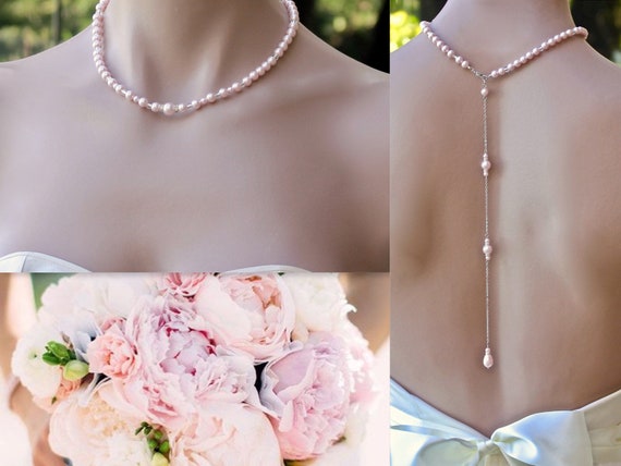 Qisogy Pearl Back Necklace Vintage Pearl Backdrop Necklace Bridal Pearl Y  Back Drop Necklace Chain Summer Wedding Backless Chain Jewelry for Women  and Girls(Silver) : Amazon.ca: Clothing, Shoes & Accessories