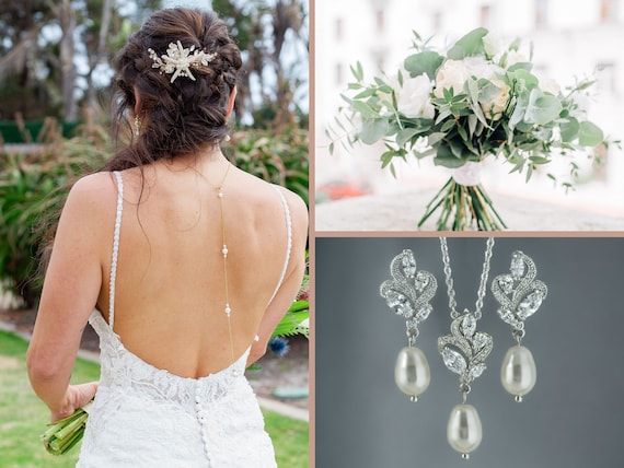Silver bridesmaid jewelry sale