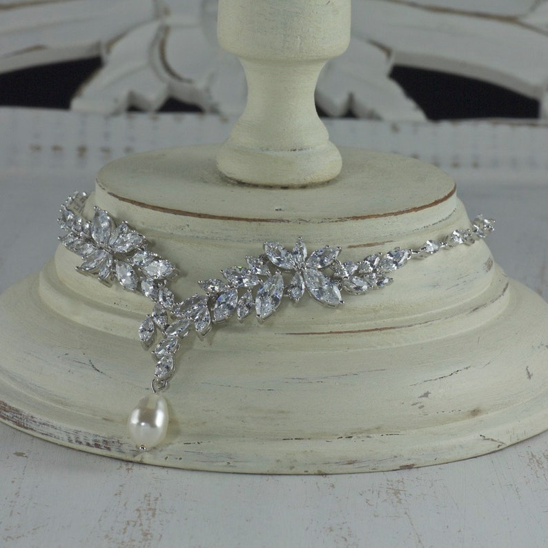 Crystal Bridal Set Pearl Drop Set Bridal Jewelry Set White Etsy