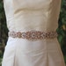 Rose Gold Bridal Sash Full Length Rose Gold Crystal Sash - Etsy
