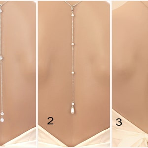 Necklace Back Drops, Back Necklaces, Silver back drop, Pearl back drop, Gold back drop, Rose Gold Back Drop Only MK 2