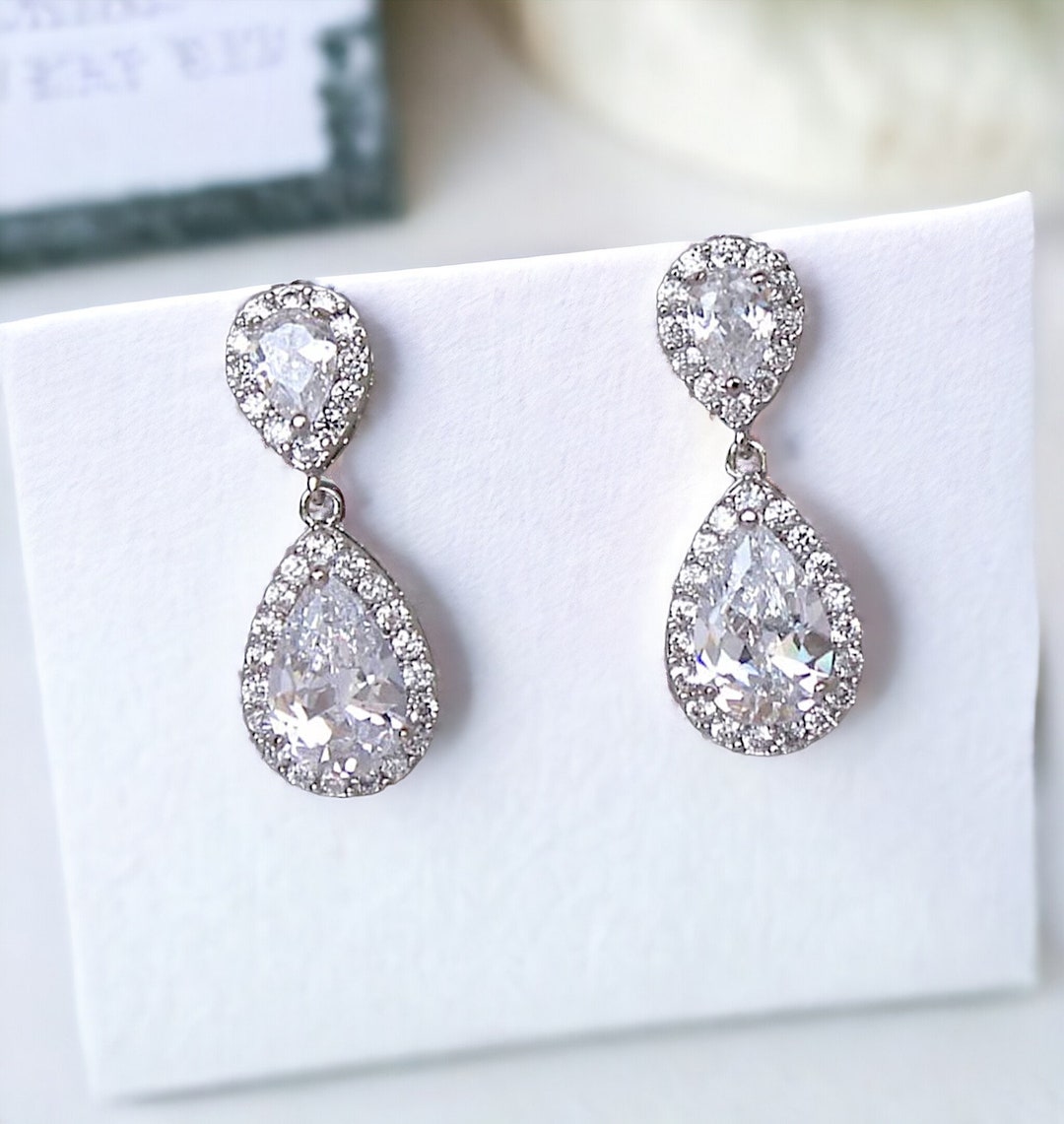Parure Bijoux Femme Cristal De Roche – Collier, Boucles D'Oreilles Et Bracelet Argenté, Set Mariage Élégant Et Brillant