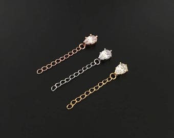 Extender chain, rose gold, silver, gold, extender chain only