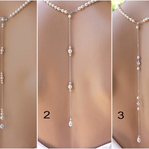 BACKDROP ONLY, Backdrops, Back Necklace, Silver back drop, Pearl back drop, Gold back drop, Rose Gold Back Drop image 1