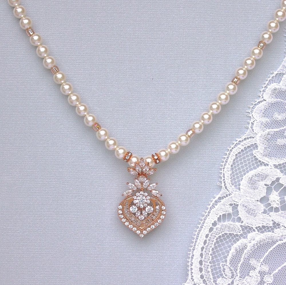 Stellar Rose Gold and Nude Beaded Necklace Long 66002 main image 1