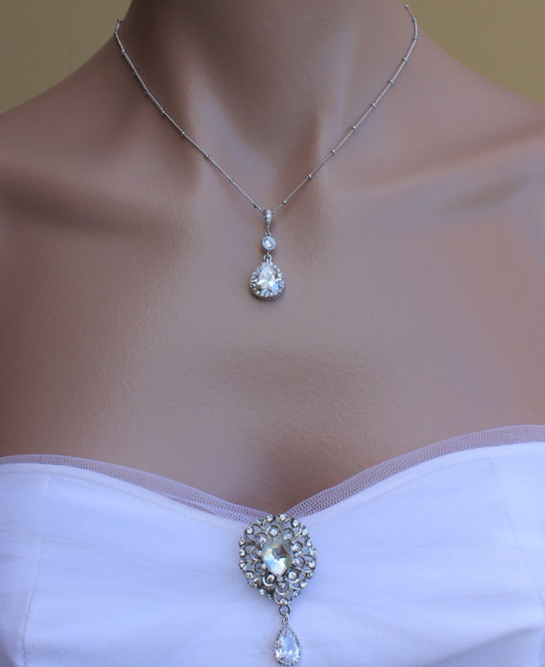 Bridal Jewelry Set Wedding Jewelry Set White Gold Jewelry Etsy