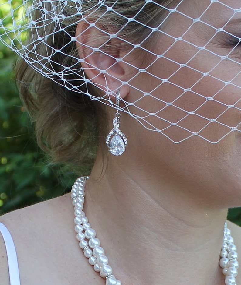 Sapphire Blue Jewelry Set Teardrop Earring /& Bracelet Set TESSARIBBON Sapphire Bridal Set